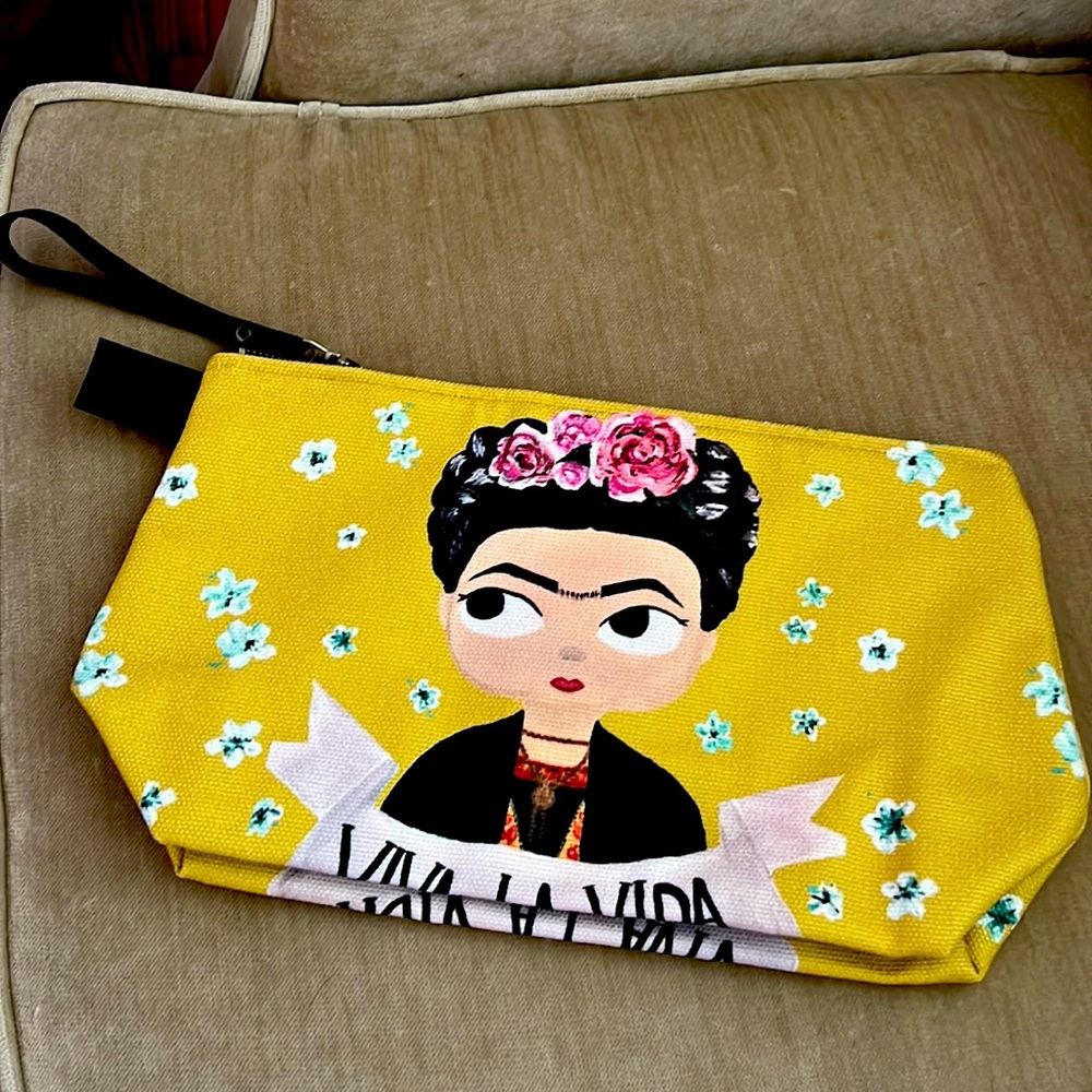 Frida khalo clutch bag”viva la vida” design by agp.